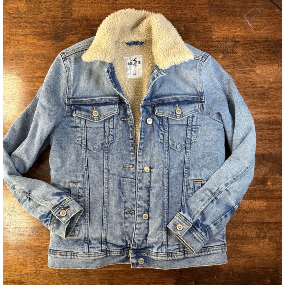 Men's Hollister Denim Jacket Size S Blue